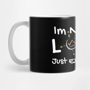 Im not lost just exploring - white font Mug